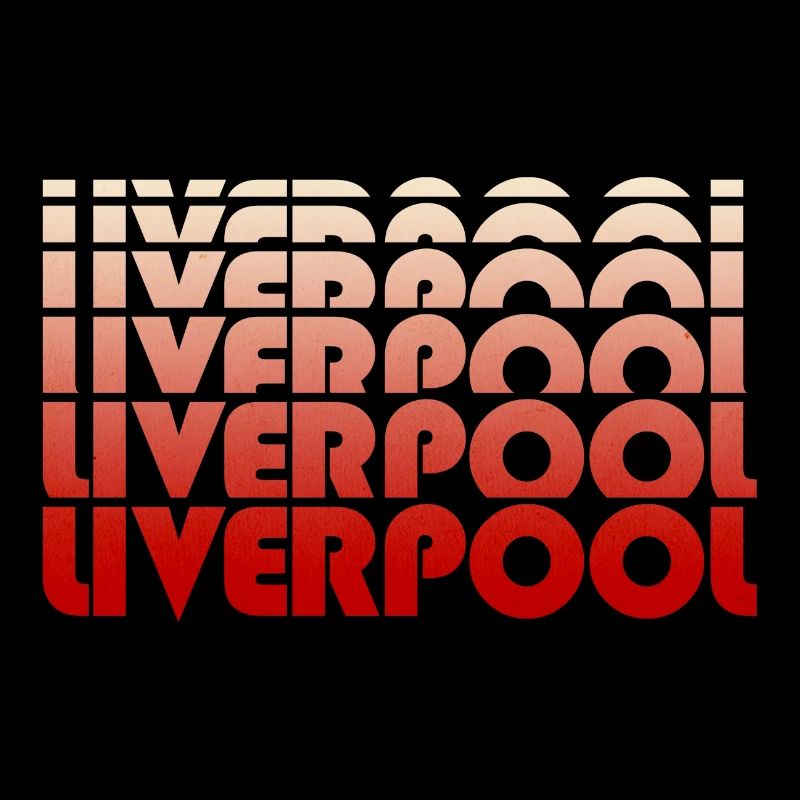 Liverpool Gradient Lettering Vertical