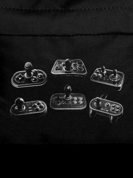 Retro Gamepads Black & White Pattern