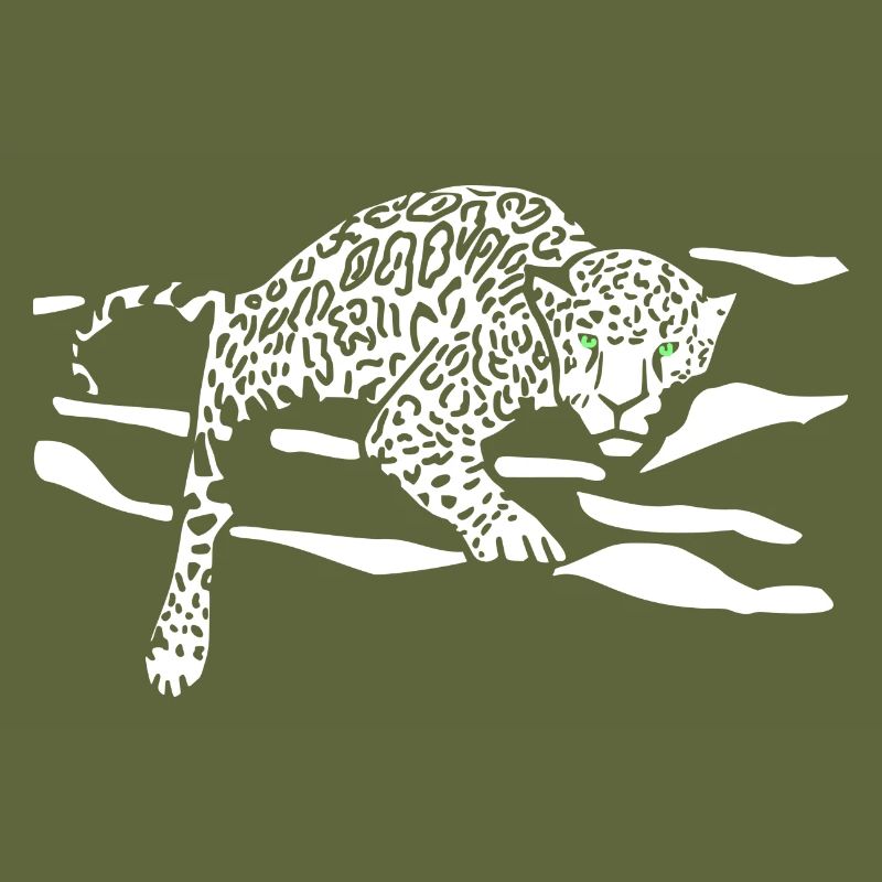 Silhouette de saut léopard