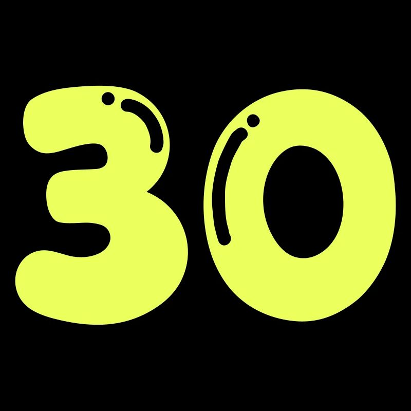 Neon 30 Geburtstag Design