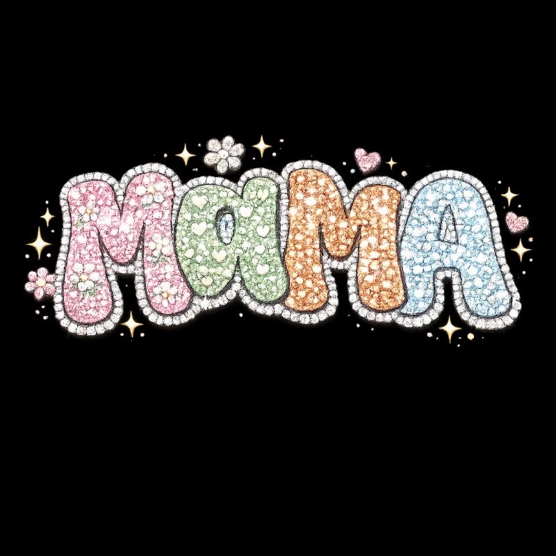 Mama Vintage Skull – Style Retro Groovy Crâne Fleu