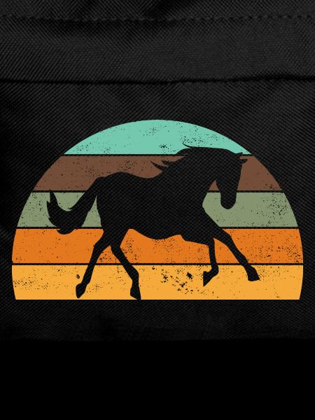 Horse retro sunset