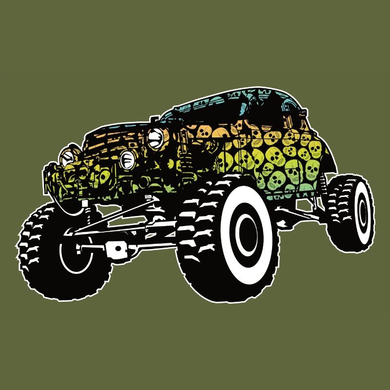 Monster Truck Skull Gradient