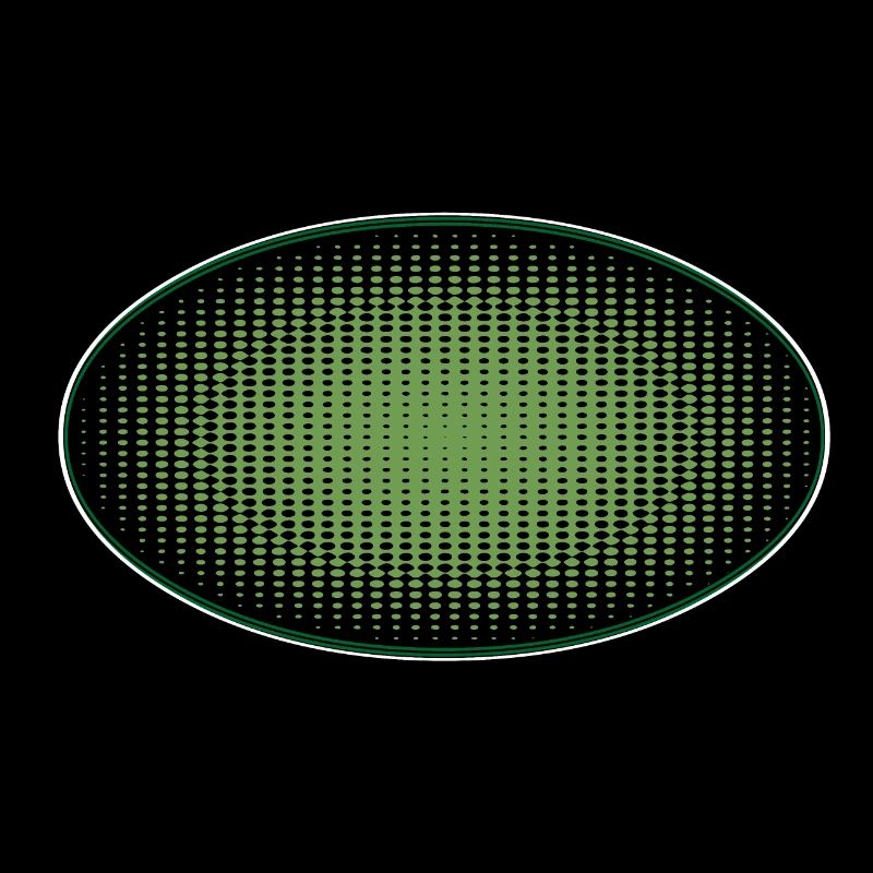 Oval green dots, with frame