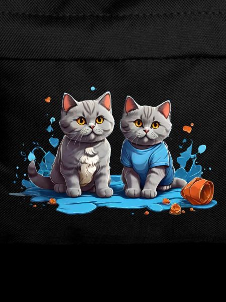 Cat Lovers in Blue Puddle