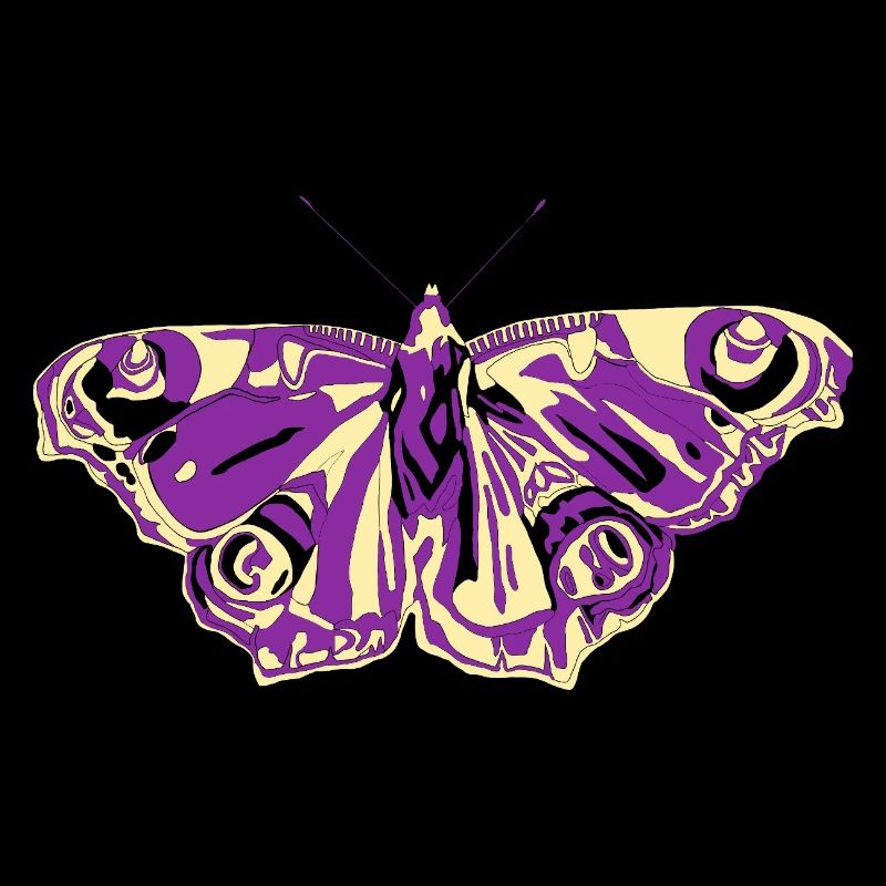Papillon jaune violet