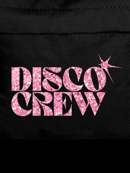 Disco Crew Pink Glitter Logo