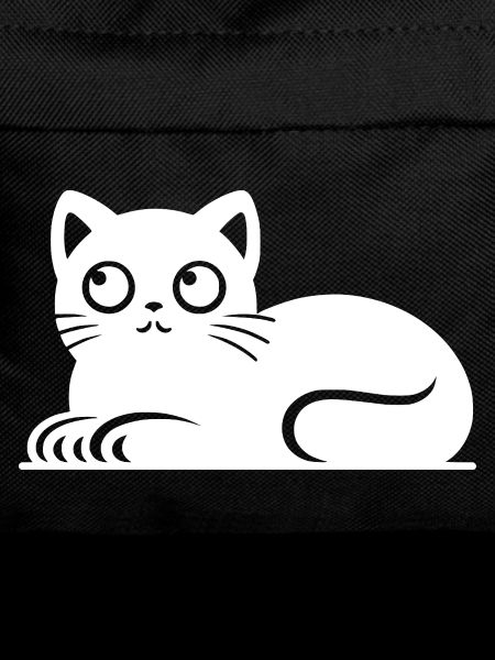 Cute Cat Cat Tattoo Style Drawing