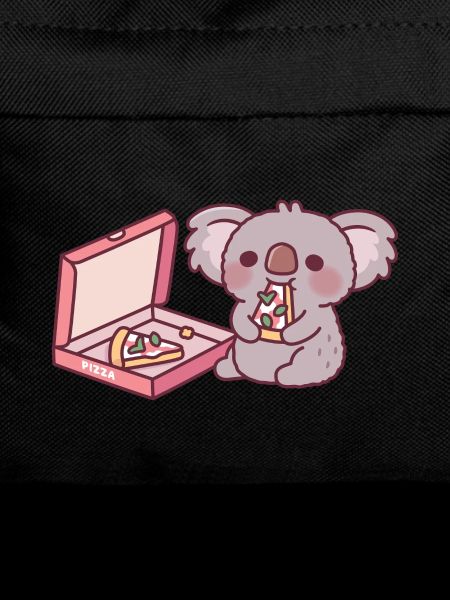 Cute Koala Bear Eating Pizza