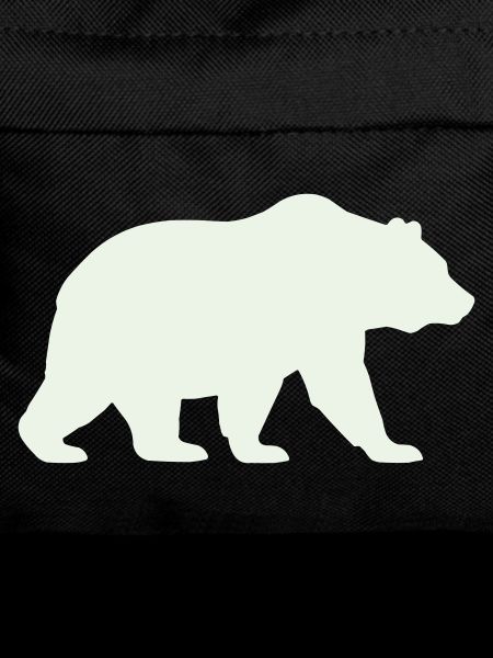 Soft green bear silhouette