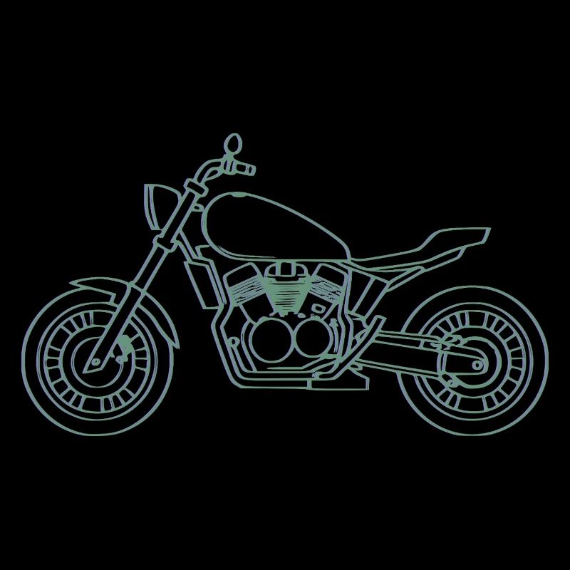 Motif Moto Classique Néon Inline