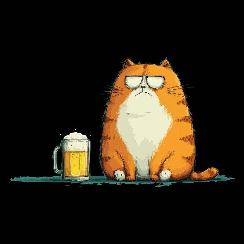 Kater mit Sonnenbrillen und Bier