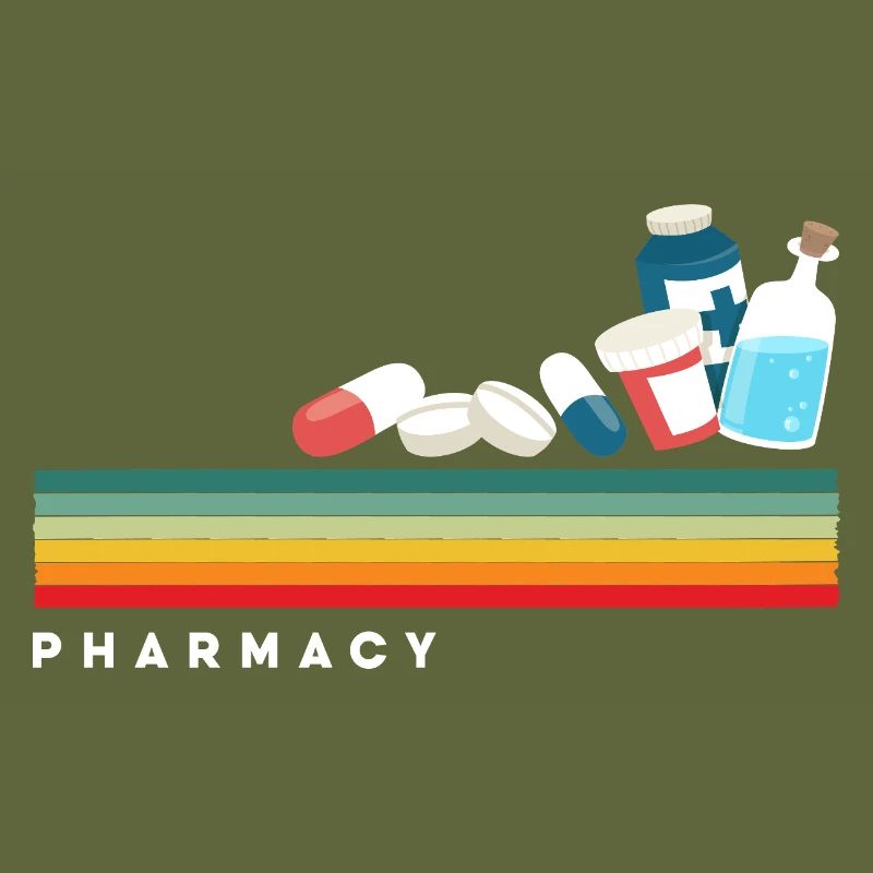 Retro pharmacist pharmacy technician