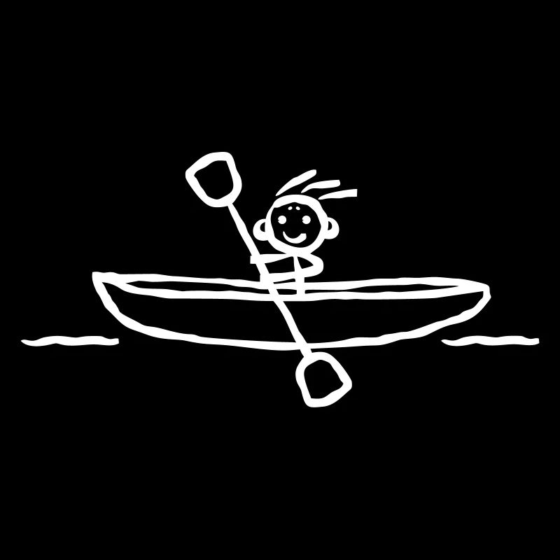 Canoe kayak - canoeist with double paddle