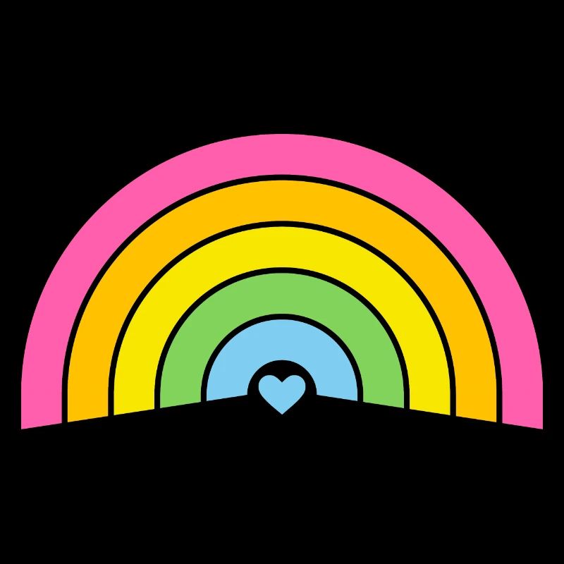 Rainbow& Heart – Pastel