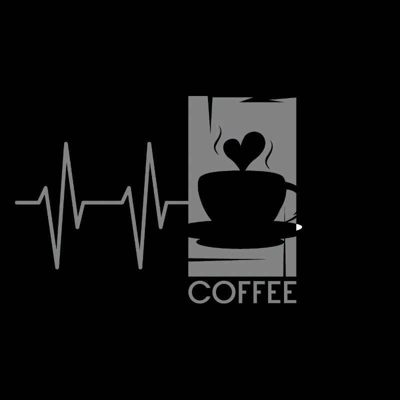 pulse coffee café heartbeat coffee love icon