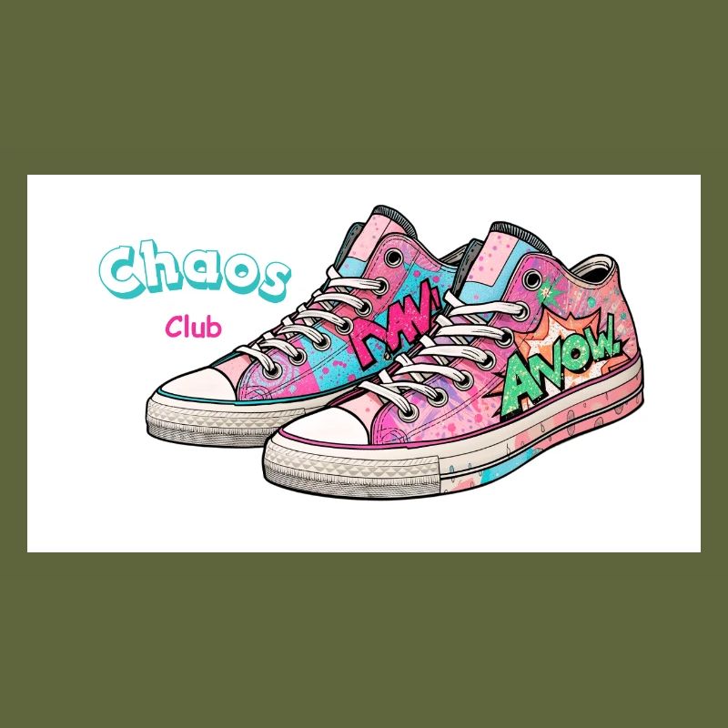 Bunte Sneakers mit Comic-Design
