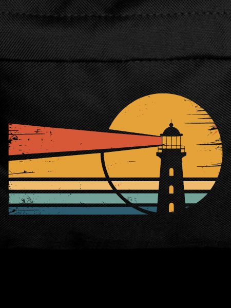 Lighthouse Retro Sunset