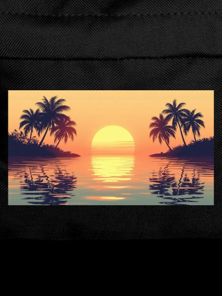 Sunset on tropical island