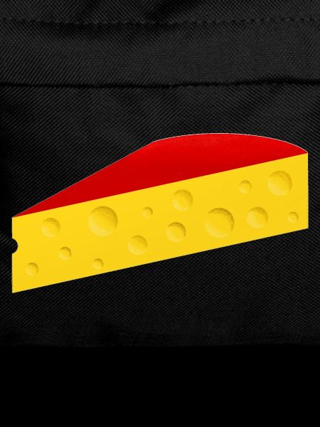 Cheese wedge with red rind