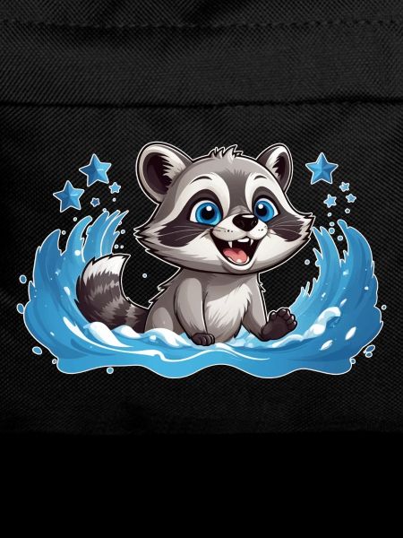 Little raccoon splashing around