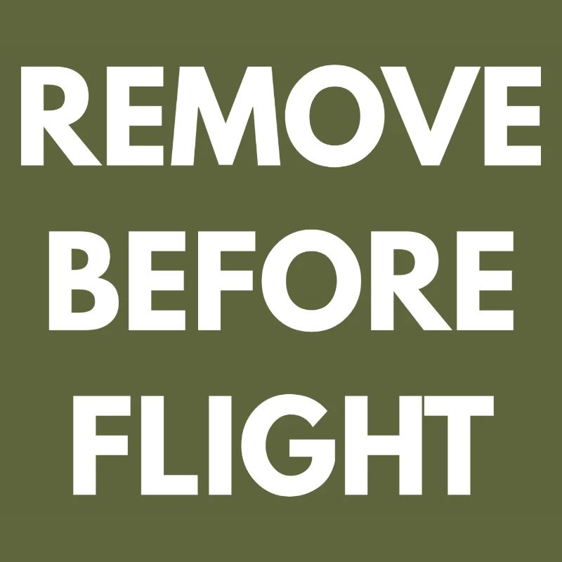 REMOVE BEFORE FLIGHT