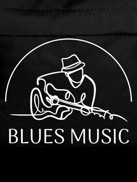Blues Music-Guitarist Line Art