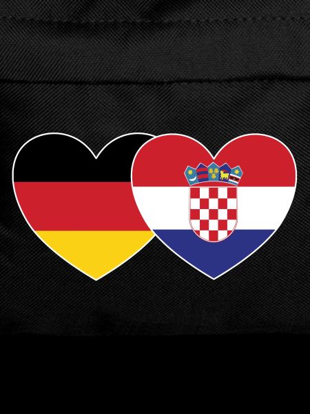 Germany Croatia Flag Heart