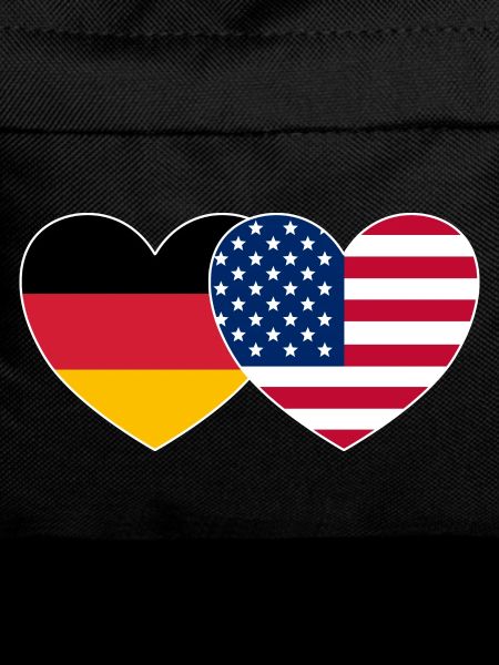 Germany USA Flag Heart
