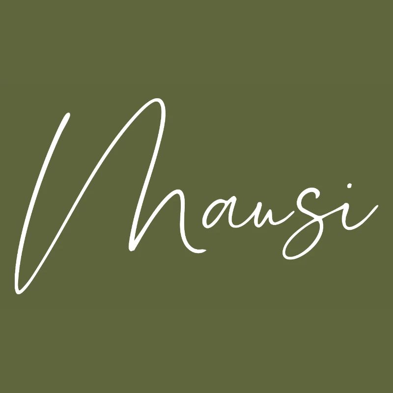 Mausi / Conception d’écriture manuscrite (Blanc)