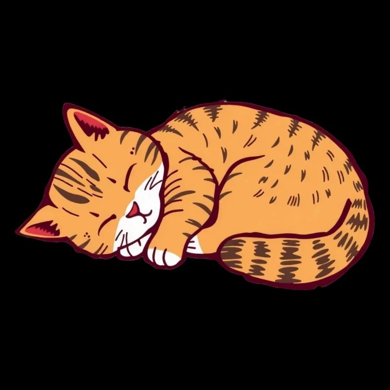 sleeping cat kitten tiger cat