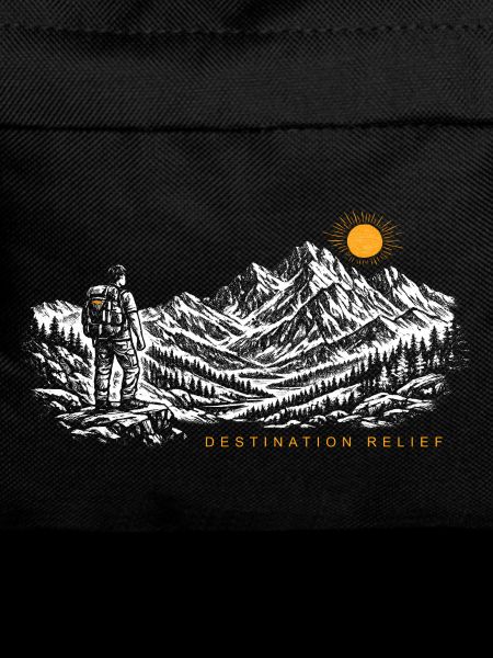 Hiker Sunrise Destination Relief Light
