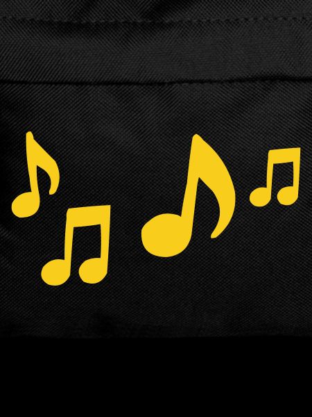 Yellow Musical Notes Contrast