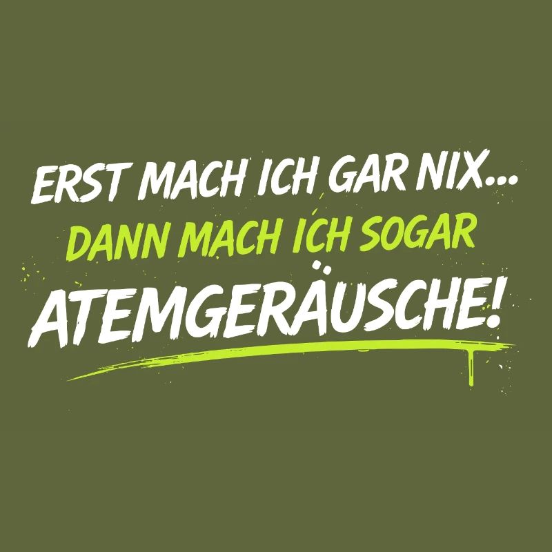 Atemgeräusche Neon-Spruch