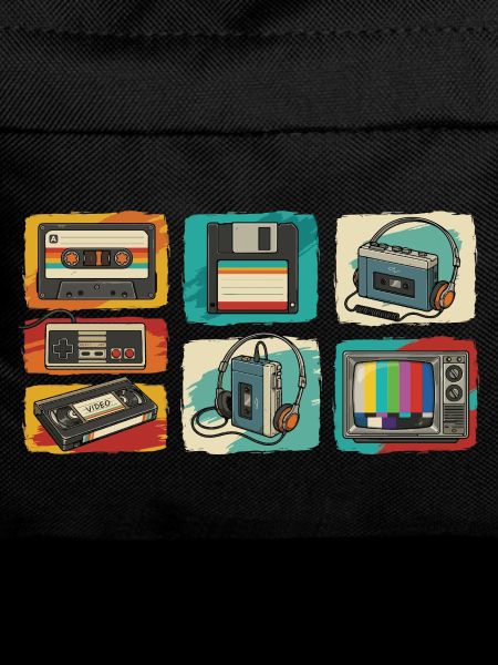 Retro Tech Pop: 80s Cassette & TV