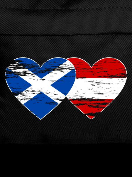 Scotland Austria Flag Heart Used