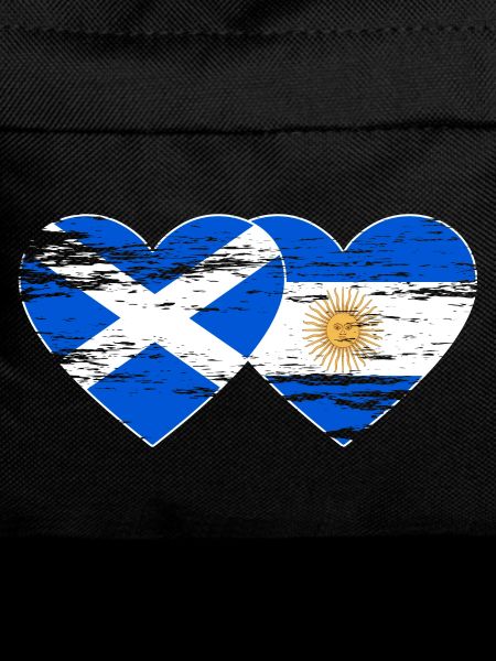 Scotland Argentina Flag Heart Used
