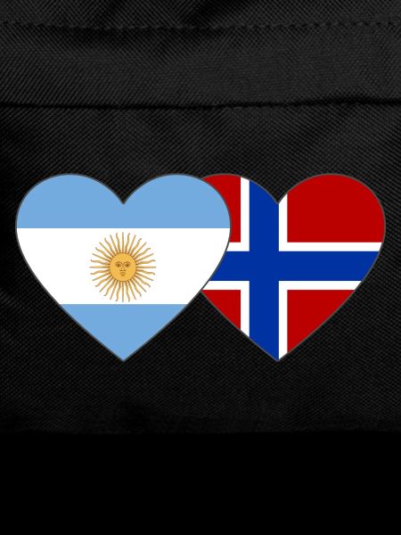 Argentina Norway Flag Heart