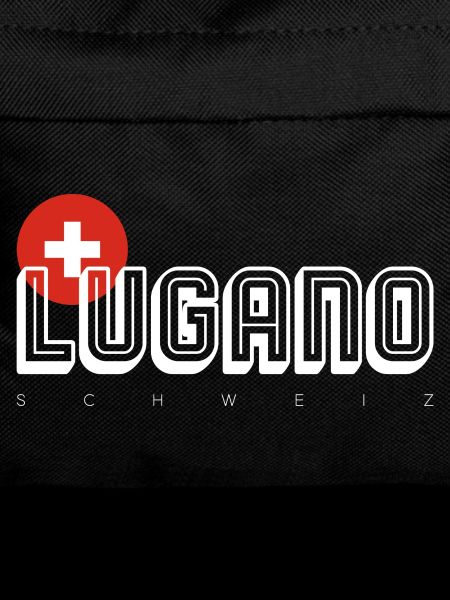 Lugano Swiss Cross Outline Logo