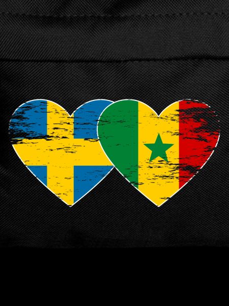Sweden Senegal Flag Heart used