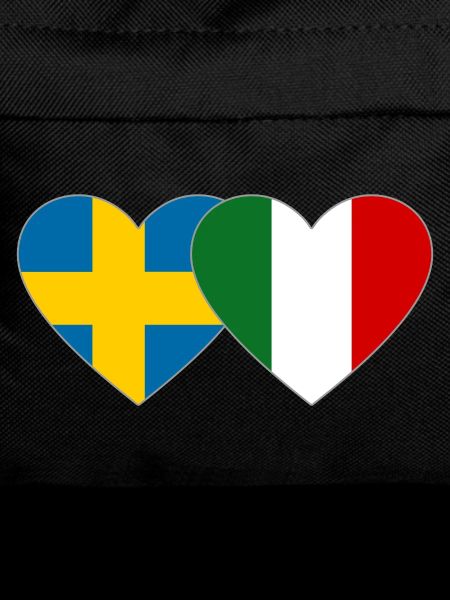 Sweden Italy Flag Hands Heart Shape