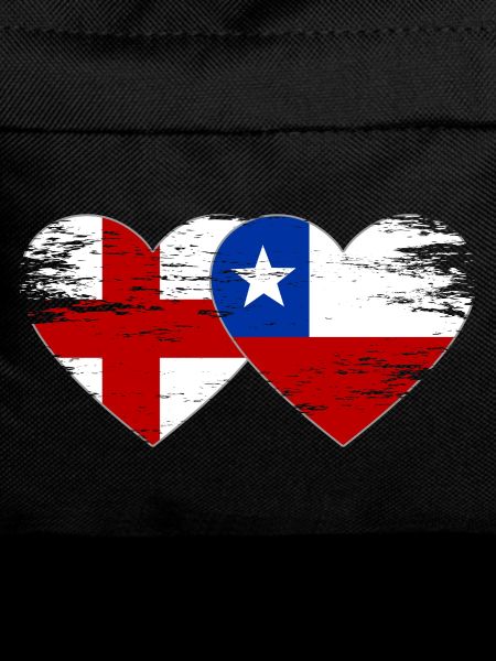England Chile flag heart used