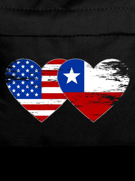 USA Chile Flag Heart
