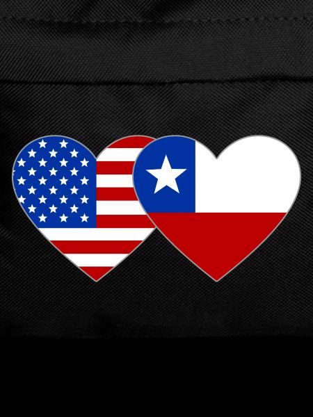 USA Chile Flag Heart