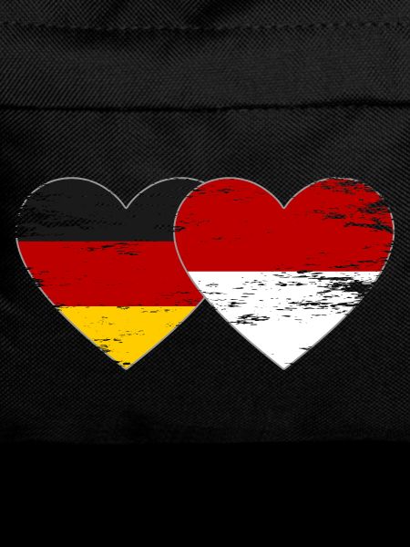 Germany Monaco Flag Heart