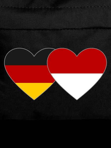 Germany Monaco Flag Heart