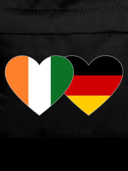 Côte d'Ivoire Germany Flag Heart