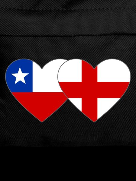 Chile England Flag Heart
