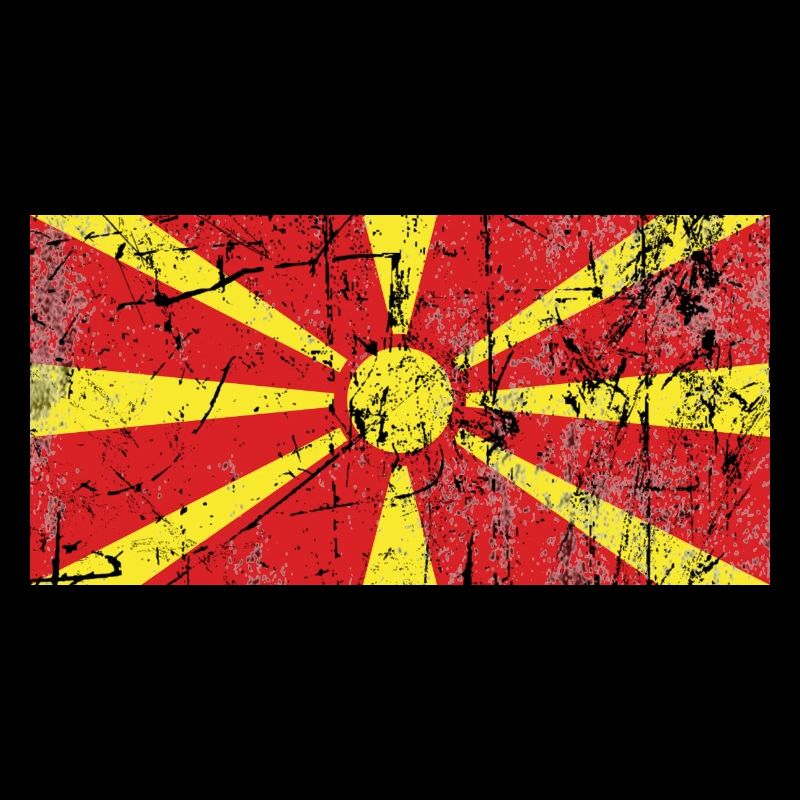 Macédoine du Nord drapeau Fahne drapeau bandera