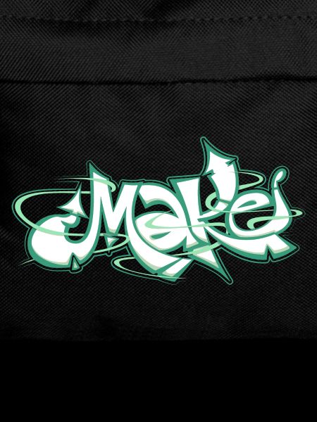 Green word make graffiti